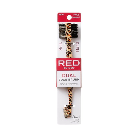 RED by Kiss Dual Edge Brush 3 in 1 Edge Brush Comb Soft and Hard Board Bristles - Picture 2 of 5